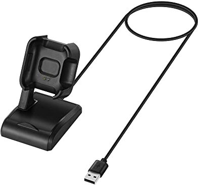 kwmobile USB Ladegerät kompatibel mit Huami Mi Watch Lite/Redmi Watch - USB Kabel Charger Stand - Smart Watch Ladestation - Docking Station - Ladekabel mit Standfunktion
