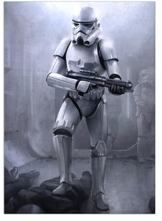 Displate Offiziell Star Wars MetallPoster Magnetische Befestigung Inklusive Lizenziert Bilder Hochwertiges Poster Moments Edge - Stormtrooper Poster 45 cm x 32 cm