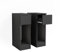 Vicco Nachttisch Enton, Nachtkommode, Schwarz, 20 x 59.5 cm 2er Set