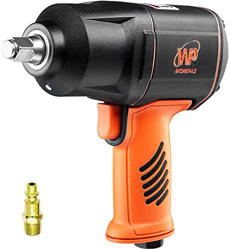 WORKPAD Twin Turbo Pneumatic Impact Wrench, max. Loosening Torque 1300 Nm, Square Drive 12.7 mm (1/2 inch), Impact Wrench Compressed air for car Mechanics and Industrial installations.