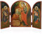 NKlaus Gottesmutter Heilende Ikone Triptychon Holz 25x16cm Christlich 13879