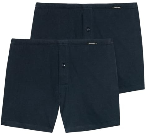 Schiesser - Singel-Jersey - Boxershorts - 2er Pack (5 Dunkelblau)