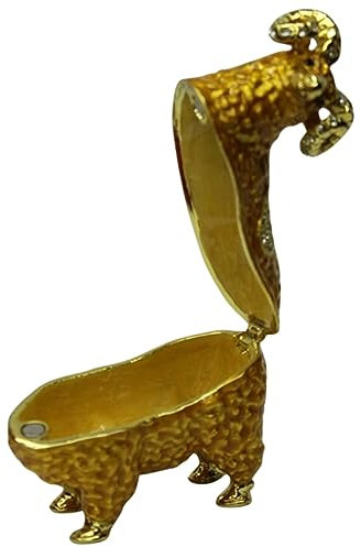 DECHOUS Sheep Jewelry Box Jewelry Organizer Trinket Box Ornament Jewelry Boxes Jewelry Holder Metal Brackets Vanity Decor Accessories Necklace Container Rhinestones Nutcracker