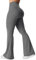 YEOREO Kalie Flare Scrunch Leggings für Damen, V-Ausschnitt, Kreuz-Taille, Glockenunterteil, Yogahose, Bauchkontrolle, Bootcut, Workout-Leggings, GRAU, S