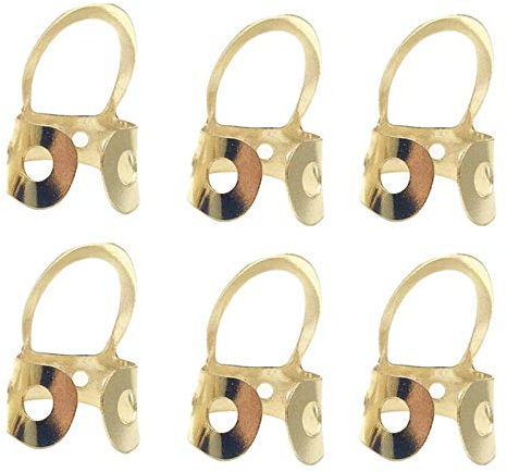 Correa 6-Teilige Edelstahl-Fingerpicks Gitarrenpicks Einstellbar Groß Mittel oder Klein für Akustikgitarren-Banjo-Ukulele