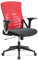 AMSTYLE Bürostuhl Rot/Schwarz Mesh-Bezug Schreibtischstuhl bis 120 kg, Drehstuhl höhenverstellbar mit Lendenwirbelstütze, Stoff-Schreibtischsessel ergonomisch mit Armlehnen & Wippfunktion