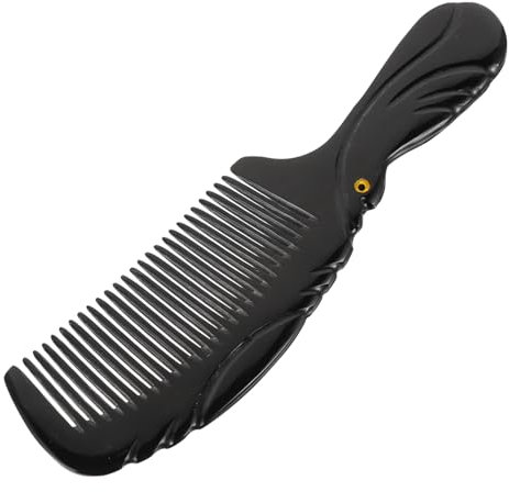 FOMIYES Ergonomischer Haarkamm Aus Schwarzem Büffelhorn Friseurwerkzeug Für Frauen Und Männer Zufälliger Haarstil