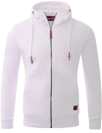 Reslad Sweatjacke Herren Kapuzenpullover | Hoodie Männer Zipper Pullover mit Kapuze Bequeme Baumwolle RS-1006