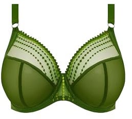 Elomi Women's Matilda Underwire Plunge Bra, Jungle, 38HH US