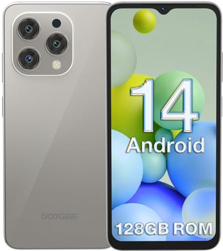 DOOGEE Smartphone N55 Android 14, 9GB+128GB 1TB TF Octa Core, 6.56 HD+ 90Hz Display, 5150mAh Batteria 13+8MP Telefono, Face ID/OTG/GPS Telefono Cellulare, Naturale