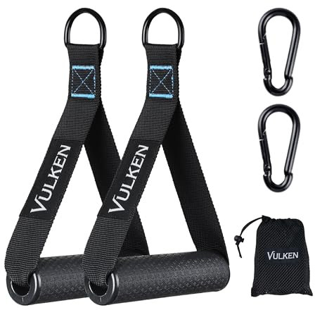 Exercise Handles Cable Attachments for Gym, Replacement Workout Handle for Resistance Band and Cable Machine Pulleys, Heavy Duty, Black