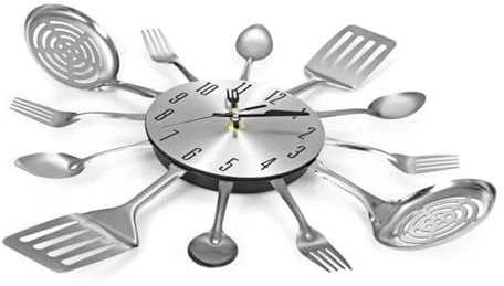 Alipis Horloge Couverts pour Cuisine Décoration Unique avec Couteau Fourchette Et Cuillère