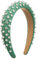 scicent Stirnband Damen Glitzer Strass Haarreif Breit Kristall Haarband Mode Dick Gepolstertes Headband Party Hochzeit Dickes Haarschmuck für Frauen und Mädchen (Grün) - 25915