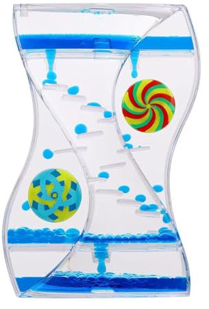 Liquid Motion Timer Bubbler, Minuteurs Sablier Liquides, Jouets Sensoriels pour Relaxation Visuelle, Soulager Stress, Jouet à Mouvement Liquide Décoration de Bureau pour Enfant, Adulte (Bleu)