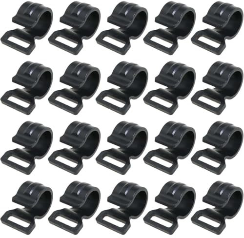 Ganci per Tende da Sole da Campeggio - Confezione da 20 Ganci in plastica per Tende Ganci da Appendere in plastica Ganci in plastica per Esterni, Campeggio, Giardino, plastica ganci per tende da sole