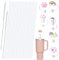 Xialvyu 18 Stück Trinkhalme Set, Strohhalme Zubehör Set, Enthalten 10 Trohhalme Lange 31CM, 2 Reinigungsbürste Lange 27 CM mit 6 Strohdeckel für 40 oz Reisebecher Cup