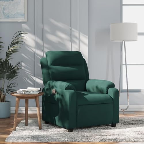 Iiaky Relaxsessel Sessel Wohnzimmer Relax Sessel Lounge Sessel Relaxstuhl Sessel Wohnzimmer Relax Wohnzimmer Sessel Dunkelgrün Samt // 373502