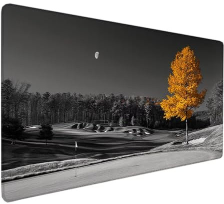 BEIJUYHU Tappetino per Mouse Confortevole Superficie Superfine in Fibra di Seta Liscia Sensori Base in Gomma Antiscivolo per Pulire Computer Portatile - Tappetino Pc grigio autunno 1200x600x3mm X-Z