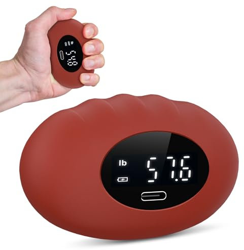 LOFICOPER Digitaler Handkraftmessgerät, 180kg/396lb Griffkraftmessgerät mit LED-Bildschirm, Zählfunktion, Hand Dynamometer für Sportler, Heimgebrauch, Krafttest, Training