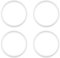 4Pcs Replacement Seal Rings,White Silicone Gaskets Sealing O-Rings,Thermal Bottle Lid Sealing Rings Blender Gasket Seals Rubber Lid Seals for Thermal Cup Vacuum Bottle Bullet Flask Mug Cover