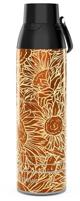 Tervis Venture Water Bottle Sunflower Power Triple Walled Insulated Tumbler Travel Cup Keeps Drinks Cold & Hot, 26oz Water Bottle, Stainless Steel