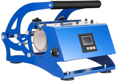 Eieblek Tassenpresse, 8-30OZ Mug Sublimationspresse mit 5 Untersetzer, 500W 0-200 ℃ Tumbler-Hitzepresse Transferpresse, Mug Press Multifunktionale Becherdruckmaschine