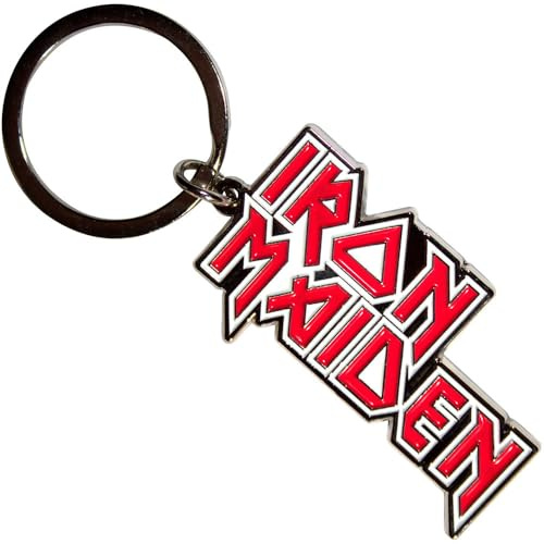 Rock Off officially licensed products Iron Maiden Stacked Band Logo Keychain Keyring One Size