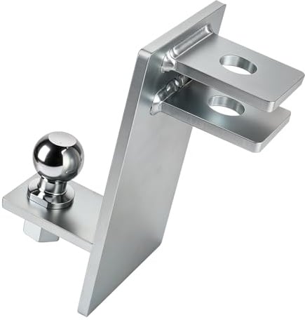 EXLECO Kugelkopf Anhängerkupplung kombikupplung mit 50 mm kugelkopfbolzen | Rangierhilfe für Kugelanhänger, Anhängelast 3 T, Kupplungskugel, Zugmaul für Anhänger, PKW, Traktor & LKW, Verzinkter Stahl