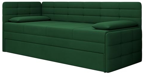 Mirjan24 Polsterbett Satixa, Schlafsofa mit Stauraum, Bett mit Kopfteil, Tagesbett, Doppelbett mit Matratze (Polo 889)