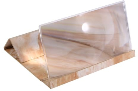 GOOHOCHY Amplificateur D'écran de Téléphone Portable Pliable 12 Pouces en Acrylique et Bois Fonction Anti-buée et Protection Rayons Ultraviolets pour Usage Quotidien