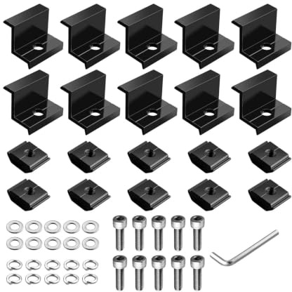 10pcs for Aluminium Alloy 30mm Solar Panel Z Bracket Edge Clamp Modules Fixing PV End Middle Mounting Rail