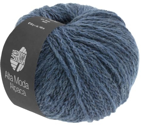 LANA GROSSA Alta Moda Alpaca | Kettengarn aus Alpaka (Baby) | Handstrickgarn aus 90% Alpaka (Baby), 5% Schurwolle (Merino) & 5% Polyamid | 50g Wolle zum Stricken & Häkeln | 140m Garn 60