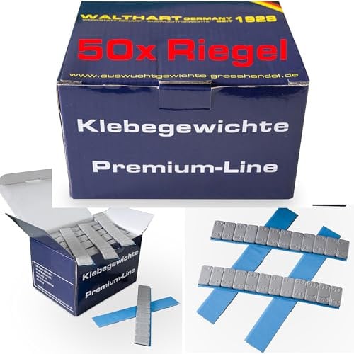 SW-Trade Germany 50 KLEBEGEWICHTE 12x5g Auswuchtgewichte 3Kg mit Abrißkante Kleberiegel BESCHICHTET