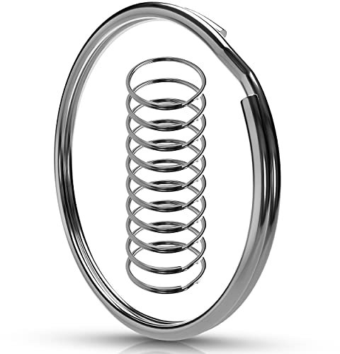 Porte-clés 50mm - 10 pièces | acier trempé | nickelé | couleur argent