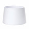 Pantalla de tela (40 cm de diámetro inferior, 33 cm superior), altura 24 cm, soporte para casquillo E 27, pantalla de repuesto para lámpara de pie, lámpara de mesa, rectangular, blanca, redonda