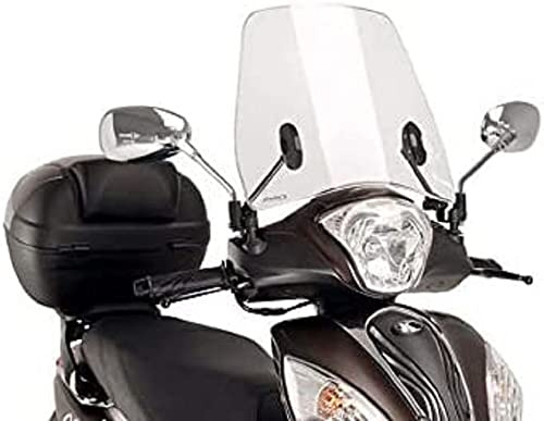 Puig 9502W Urban Windschutzscheibe für Scooter mit größerer Höhe und optimiertem aerodynamischem Schutz für den Stadtverkehr, Transparent