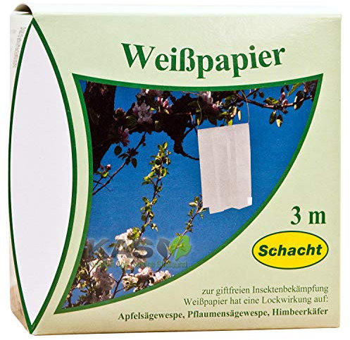 Schacht beleimtes Weißpapier 3m für Verschiedene Fliegende Schädlinge