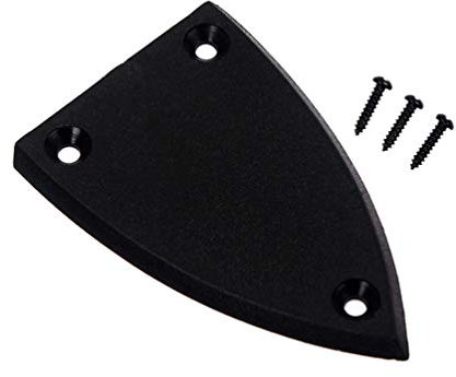SUPVOX 2 stücke 3 Löcher Dreieck Kunststoff Halsstab Abdeckungen für E-Gitarre Ersatzteile Zubehör (schwarz)