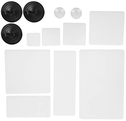 13 teilige durchsichtige Acryl Stempelblöcke mit weißer gepunkteter Linie zum Stempeln von Scrapbooking Craft Making