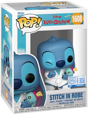 Funko Pop! Disney: Lilo & Stitch - Stitch in Robe | Merchandising Oficial de Cartoon/Animation - Figura de Vinilo Coleccionable para Decoración - Regalo Friki de Cumpleaños