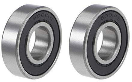 sourcing map 2 Stück 6001-2RS Rillenkugellager 12mm x 28mm x 8mm doppelt abgedichtet Chromstahl P6 (ABEC3)