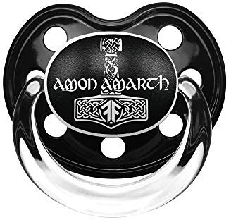 Amon Amarth (Thors Hammer) - Schnuller, schwarz, Größe Größe 1 (0-6 Monate), offizielles Band-Merch von Metal Kids