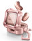 Dexnor Compatible with Samsung Galaxy Buds Case - Pro 2, Live, Pro, Clear Hard PC & Silicone 360 Full Body Case - Baby Pink