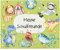 Papierdrachen Hochwertiges Freundebuch für Kinder - Schulfreunde - Grün - Poesiealbum mit Dinos, Rittern, Astronauten - für 27 Freunde - buntes kindgerechtes Design