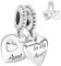 Annmors Tante & Nichte Teilbares Herz Charms für Armband 925 Sterling Silber Anhänger