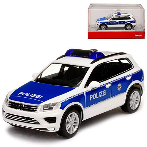 Volkwagen Tuoareg II 2 Bundes Polizei 2010-2018 H0 1/87 Herpa Modell Auto