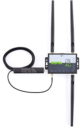 Router 4G KUMA Connect STiK con Ranura SIM desbloqueada - Router WiFi portátil de 150 Mbps con Antena Interior para Taxi Uber Coche - Kit de Hotspot de Internet móvil LTE - Plug&Play - 12V DC/240V AC