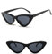 Ggpyyon Vintage Katzenauge Sonnenbrille Damen,Retro 90er Cateye Sonnenbrille für Damen Herren(Schwarz)