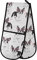 Double Oven Gloves Cartoon French Bulldog with Pink Glasses Heat Resistant Pot Holder Oven Mitt Gloves for BBQ Cooking Baking Grilling Microwave