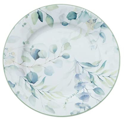 HERVIT Set sei piatti dessert in porcellana con decoro floreale Botanic Ø19.5 cm